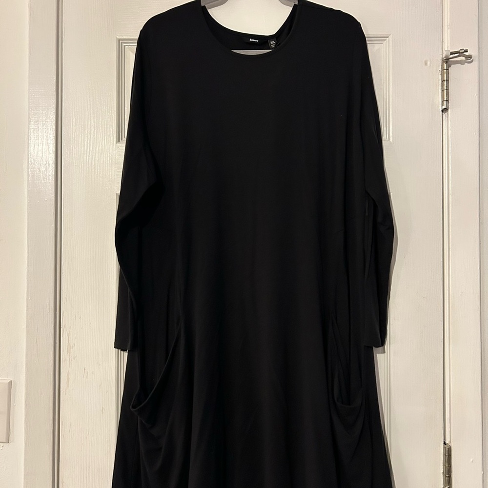 Betabrand Classic Black Long Sleeve Dress